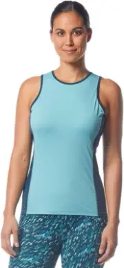 Kerrits Trot On Tech Tank Top - Topaz/Lagoon