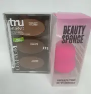 Covergirl TruBlend Contour Palette Highlight Contour Bronze M New With Sponge