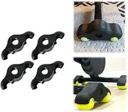 4 Pack Indoor Cycling Snap Rocker Feet Adapters with 8 Pack Tennis Stability Accessories, Portable Rocker Plate Bike Trainer, Smart Bike Resistance Trainer Workout Cycling Equipment(A)