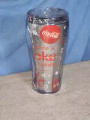 Royal Caribbean Holiday Coca Cola Cup Tumbler NEW SEALED "Share a Coke"!