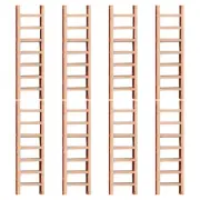8 Pcs Mini Ladder Model Micro Landscape Accessories Garden Pet Toy