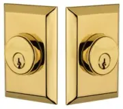 Grandeur FAVFAV_DBLCYL_234 Fifth Avenue Solid Brass Keyed Entry - Brass