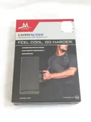 NEW Mission Men's Shirt VAPORACTIVE Compression Black Size Medium Chest 30 - 32