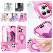 For iPhone 16 15 14 13 Pro Max Plus Magsafe Magnetic Clear Case Full Body Cover