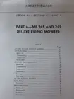 Massey Ferguson MF 24S Deluxe Riding Lawn Mower Overhaul Repair Service Manual