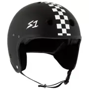 S-One Helmet Retro Lifer E-Helmet XL Black Matte/ White Checkers