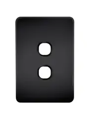 Vynco Metro 2 Gang Plate Only in Matte Black