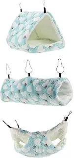 PERSELOSO 1 Set Cozy Hamster Nest and Tunnel Hammock Hideout for Pets for Guinea Pigs Ferrets and Hedgehogs Warm Sleeping Environment Lightweight and Portable
