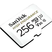 SanDisk High Endurance microSDHC 256GB - 100MB/s R, 40MB/s Memory Card + Adapter