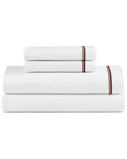 Tommy Hilfiger 200 Thread Count Global Stripe Cotton Percale Sheet Set