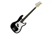 Karrera 39in Electric Guitar Bass Music 4-String Instrument Full Size Black