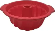 Betty Crocker Silicone Bundt Cake Mould, 24 cm Size, red