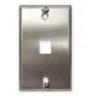 Icc 1-port Stainless Steel Flush Telephone Wall Plate - 1 Socket[s] - 1-gang -