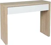 Artiss Console Table, Wood Narrow Side Hallway Tables Sofa Hall Desk Drawers Display Home Bedroom Office Living Room Entryway Furniture, with 1 Spacious Storage Drawer White