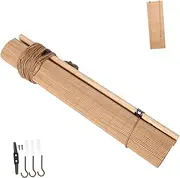 ETHZZLE Bamboo Window Blind Retro Style Blackout Curtains for Home Decor Easy to Install