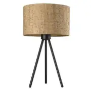 HomeRoots Table Lamp 21.75" 1-Light Dimmable Bedside Hardwired Metal Matte Black