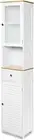 Tall Storage Cabinet Bathroom Kitchen Laundry Pantry Cupboard Shelves Glass Door