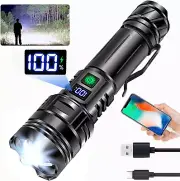 LED Torch Rechargeable Flashlights High Lumens, Super Bright 200000LM Flashlight