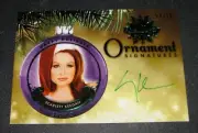 2015 Benchwarmer SCARLETT KEEGAN Holiday #92 ORNAMENT Green Foil Auto/10 PLAYBOY