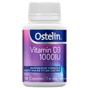 Ostelin Vitamin D3 1000IU Capsules, 130 Count - Bone & Immune Support