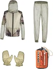 GLEAVI 1 Set Clothing No See Um Jacket No See Um Screen Net Pants Net Suit Fishing Clothes Fishing Apparel Netting Suit Beekeeping Gloves Mesh Jungle Four Piece Set