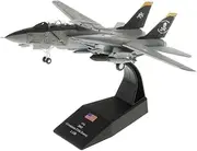 Replica Pre-Build Aircraf 1/100 for Scale F-14A Tomcat DieCast Alloy Fighter Holiday Gifts Miniature Display Model Aircraft Collection Gift Display