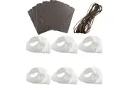 Pool Snooker Billiard Table Deluxe Empire Rail White Pocket Nets & Brown Leather Set