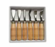 6Pcs Professional Woodworking Detail Chisel Wood Carving Hand Chisel Tool Set