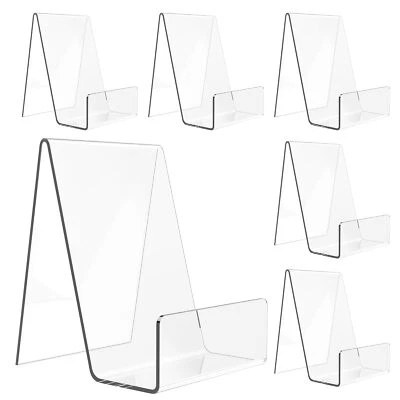 6 Pack Acrylic Book Stand Display Easel for Books Magazine Plate Artworks