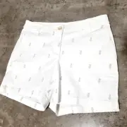 Tommy Bahama Mini Shorts Womens Size 4 W30 White Pineapple Boracay BNWT $158