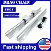inear Rail 2 SBR25 400-1500mm 4 Bearing Block SBR 25UU guide rail smooth sliding