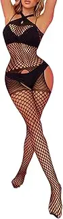 [Generic] Skirt Set Lingerie for Women Sexy Tights Fishnet Opening Leggings Hollow Out Pantihose Lingerie Pants Open Cup Lingerie Garter