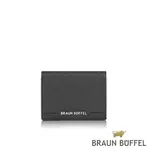 【BRAUN BUFFEL 德國小金牛】台灣總代理 格瑞克D 名片夾-黑色/BF513-131-BK