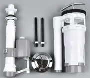 Toilet Flush Cistern Repair Kit, Dual Flush Valve and Flush Toilet Cistern Push Button Assembly, Water-Saving Converter Kit, for 22-26cm Toilet Tank