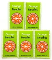 50 - JANOME, BERNINA SEWING MACHINE NEEDLES ORANGE 15X1 #12BP