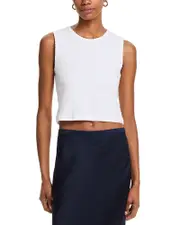 Leset Pointelle Sleeveless Crewneck Top