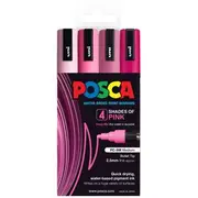 Posca PC-5M Paint Marker Pink 4 Pack