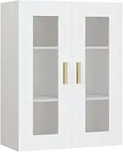 vidaXL Hanging Wall Cabinet Living Room Bedroom Office Wall-Mounted Buffet Floating Display Storage Sideboard Home Organiser White