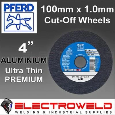 PFERD 100mm 4" Aluminium Cutting Discs, Thin Cut Off Wheels, Angle Grinder Metal