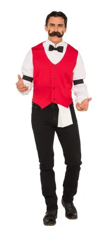Rubies Bartender Adults Shirt Dress Up Halloween Party Costume