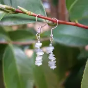 Natural Crystal LABRADORITE Chip Prosperity Healing Earrings