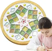 Mosaic Coasters,Drinks Tray Coaster Mosaic Crafts Kits - Handmade Mosaic Crafts Materials Tableware Mats, Drinks Tray for Birthday Gift Adults Crafts