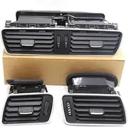 Car LHD Chrome Piano Paint Dashboard Air Conditioning Outlet Vent，Compatible with VW Passat CC B6 B7 R36 3AD 819 728A 701A 702A(Matte Style New)