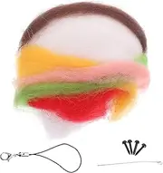 STOBOK 1 Set Wool Felt Animal Craft Kit Handmade Felt Doll Materials for Fun Creative Projects for Parent Activities