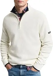 [GANT] Men's Ribbed Cotton Half Zip