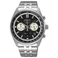 在飛比找momo購物網優惠-【SEIKO 精工】CS 極速閃電三眼計時男錶-黑x銀/41