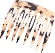 COMPUKAS Teeth Hair Comb Stylish Acetate Side Comb for Women Lightweight Design for Fine Hair Easy Hairstyling Accessory for Go Touch Ups and Everyday Use