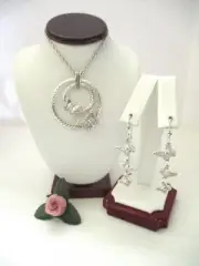 Brighton "SOLSTICE BLOOM" Butterfly Necklace-Earring Set (MSR$118) NWT/Pouch