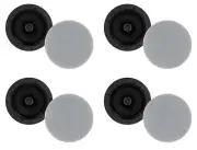(8) Rockville ELITE C616 6.5" 16-Ohm Ceiling Speakers, Adjustable Silk Tweeter