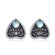 YFN Ouija Board Planchette Sterling Silver Earrings, Spirit Board Planchette ...